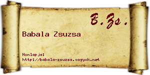 Babala Zsuzsa névjegykártya